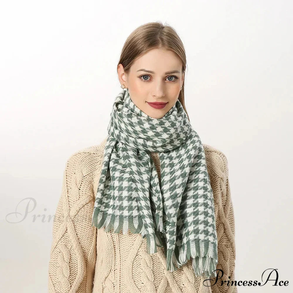 Opulent Tartan Cashmere Extended Bandana Scarf Color13 scarf-241228