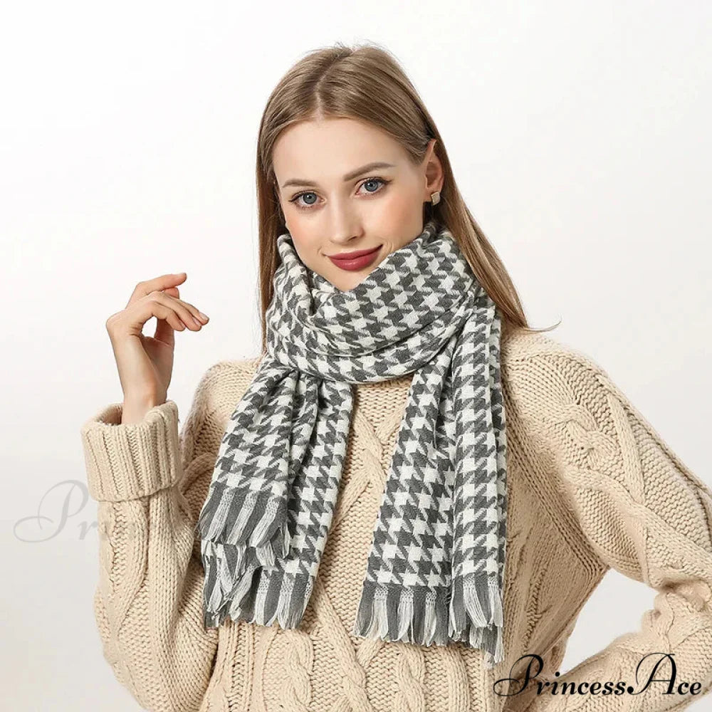 Opulent Tartan Cashmere Extended Bandana Scarf Color14 scarf-241228