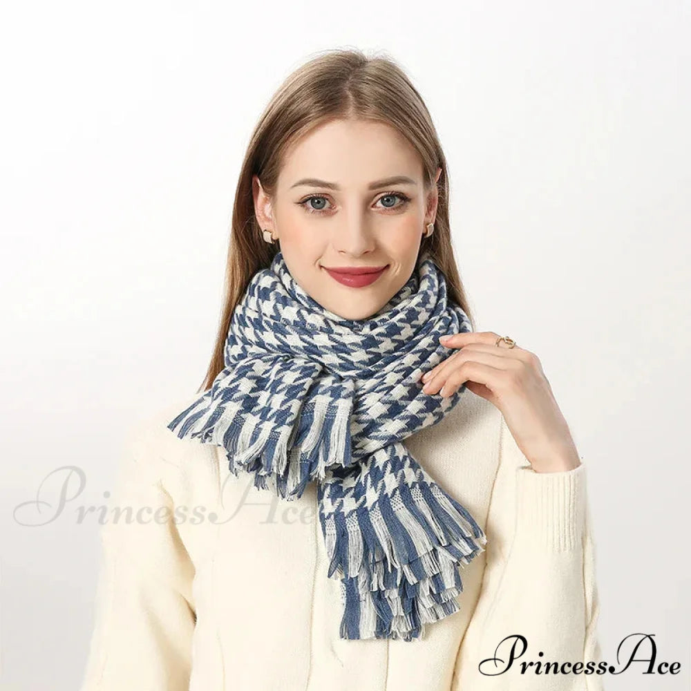 Opulent Tartan Cashmere Extended Bandana Scarf Color15 scarf-241228