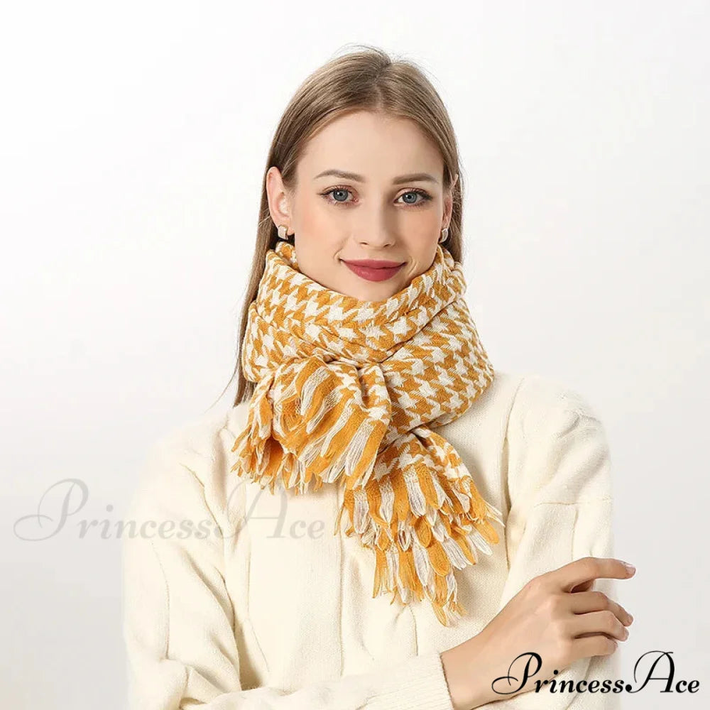 Opulent Tartan Cashmere Extended Bandana Scarf Color16 scarf-241228