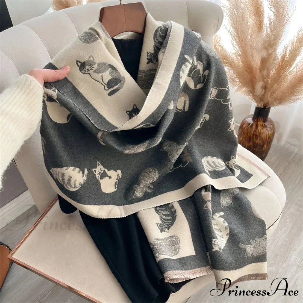 Opulent Winter Cashmere Blanket Scarf scarf-241228