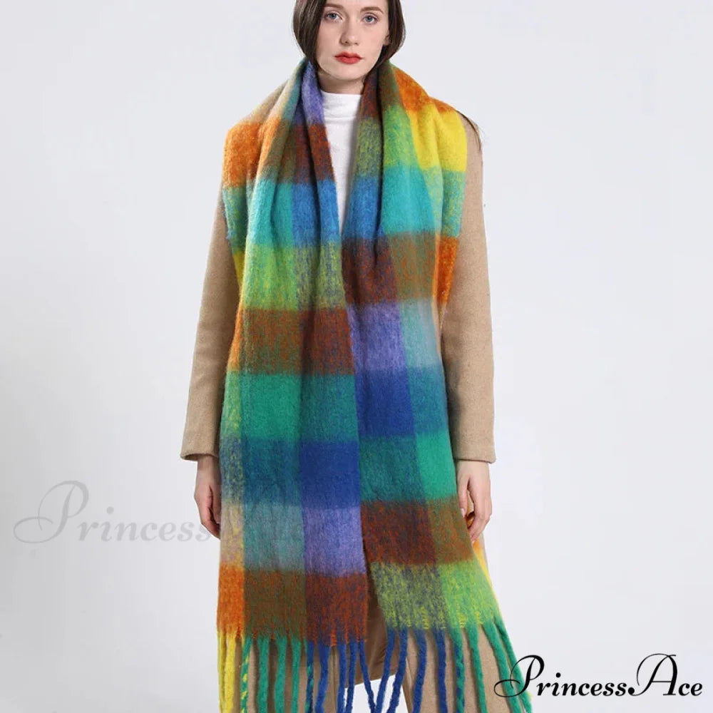 Opulent Winter Cashmere Shawl Wrap Scarf Color1 / 230X53cm scarf-241228