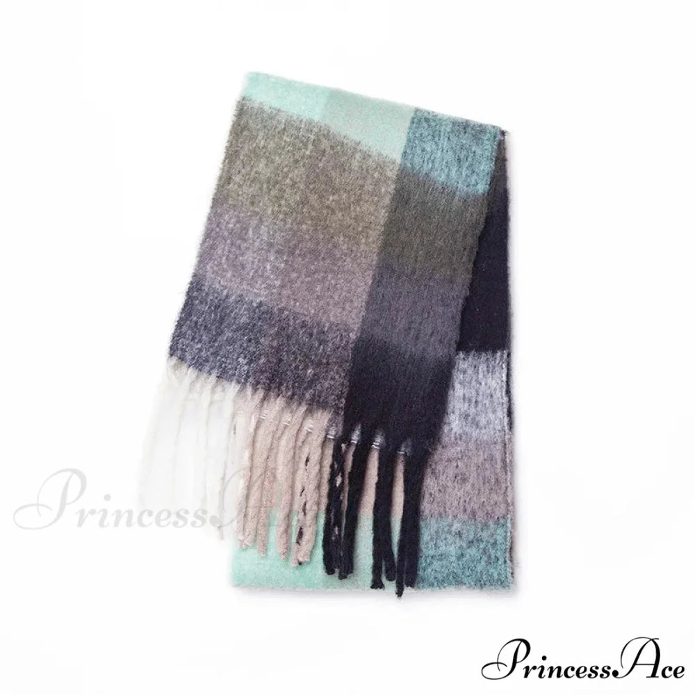 Opulent Winter Cashmere Shawl Wrap Scarf Color2 / 230X53cm scarf-241228