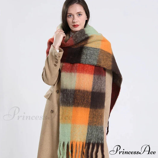 Opulent Winter Cashmere Shawl Wrap Scarf Color3 / 230X53cm scarf-241228