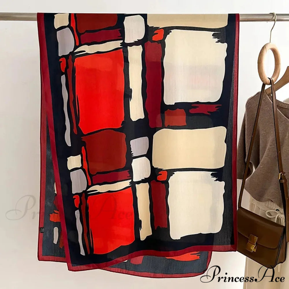 Opulent Wool Cotton Shawl Wrap Scarf scarf-241228