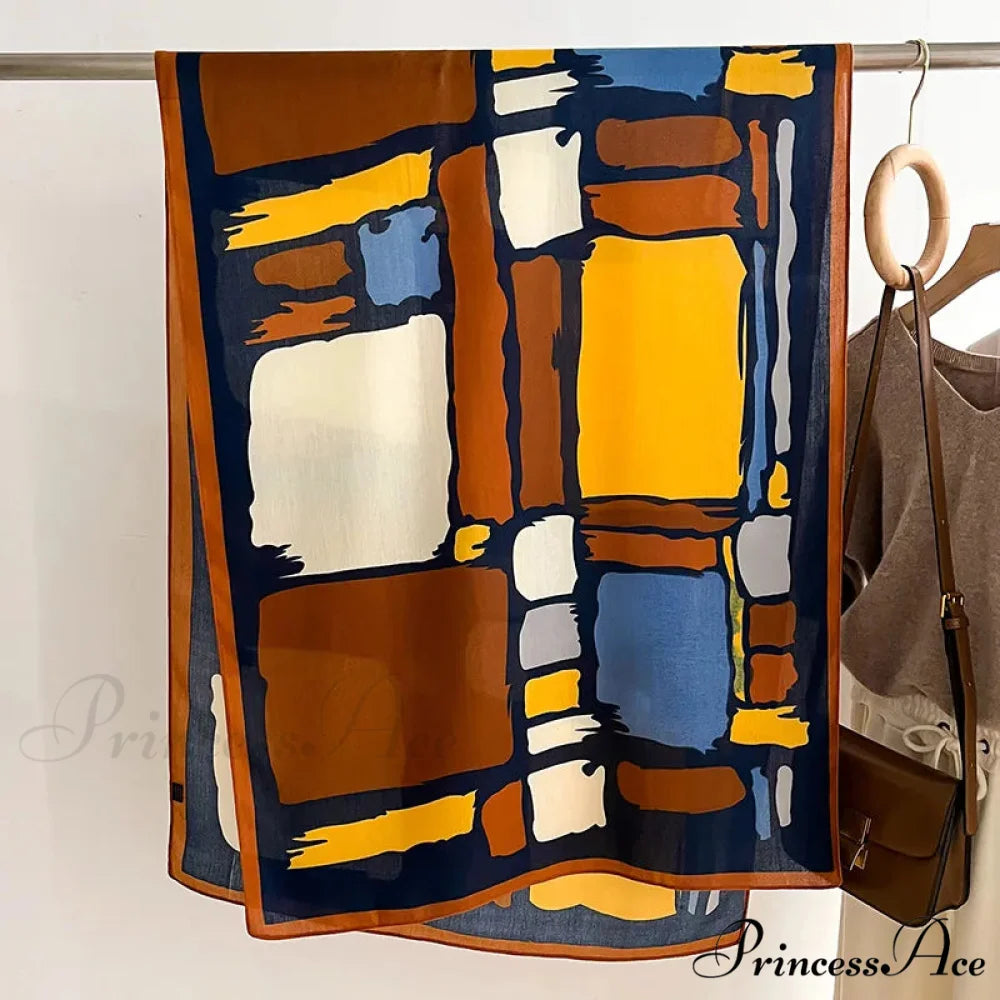 Opulent Wool Cotton Shawl Wrap Scarf scarf-241228