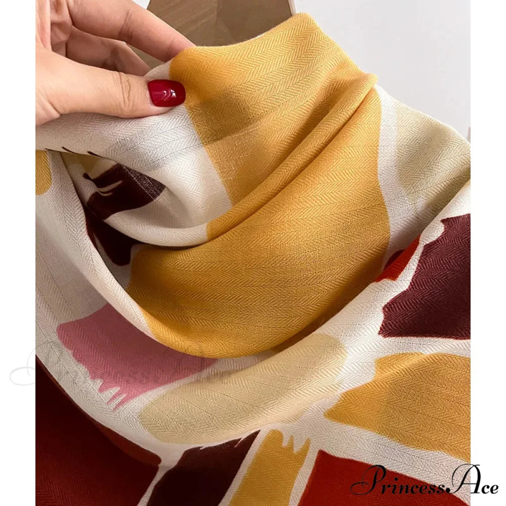 Opulent Wool Cotton Shawl Wrap Scarf scarf-241228