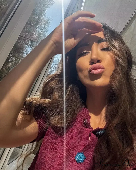 Ornament Button Short Sleeve Circular Neck Cardigan cardigans-241228