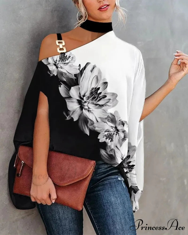 Out Warm-Season Youth Metal Patchwork Top Blouse Halter Brief Casual Design Hollow Arm New dark green / S