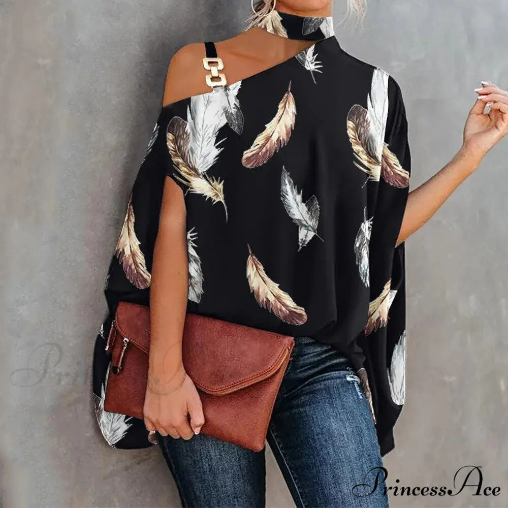 Out Warm-Season Youth Metal Patchwork Top Blouse Halter Brief Casual Design Hollow Arm New Ivory / S