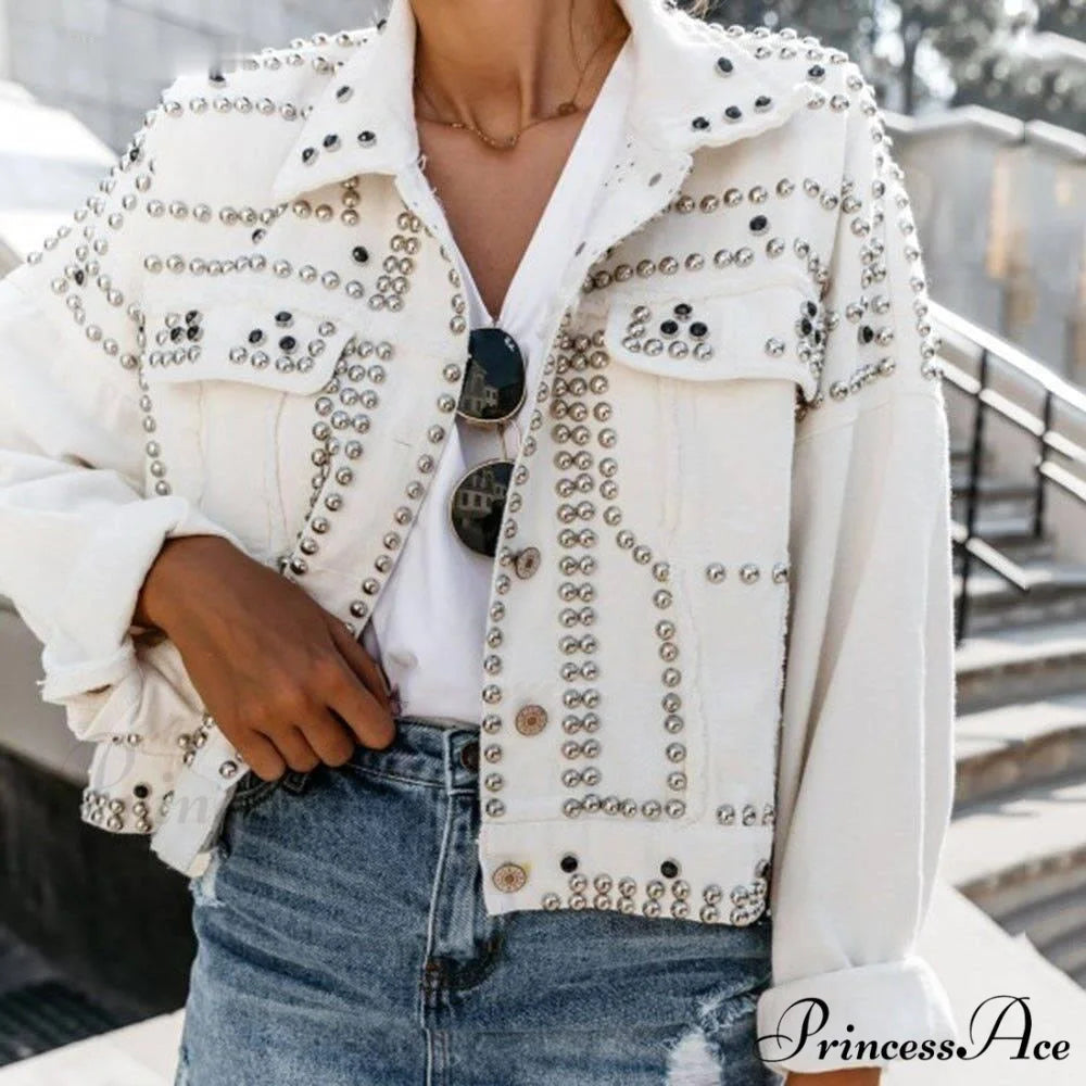 Outwear Studded Denim Coats 4 / S