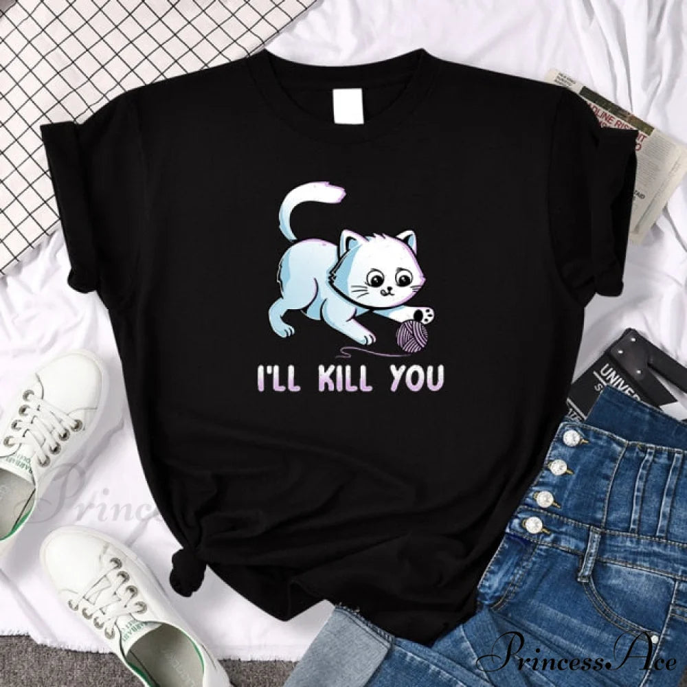 Oversize Fashion Clothing Funny Korean Style T-Shirts