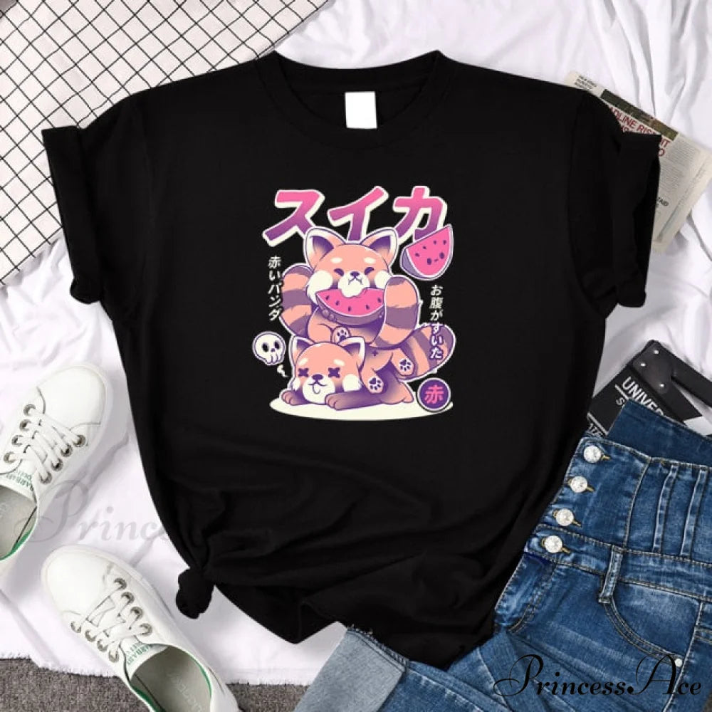 Oversize Fashion Clothing Funny Korean Style T-Shirts