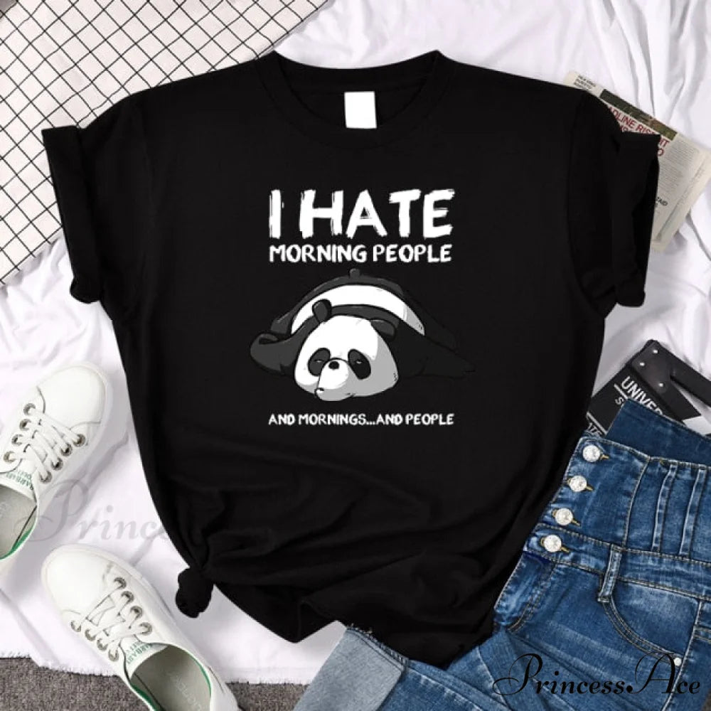 Oversize Fashion Clothing Funny Korean Style T-Shirts Black 12 / XL