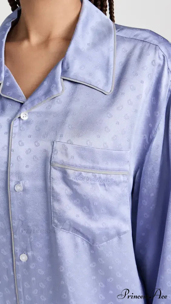 Pajama Boxer Shorts and Graceful Long Sleeve Shirt Set 8 Days / XS / Purple
