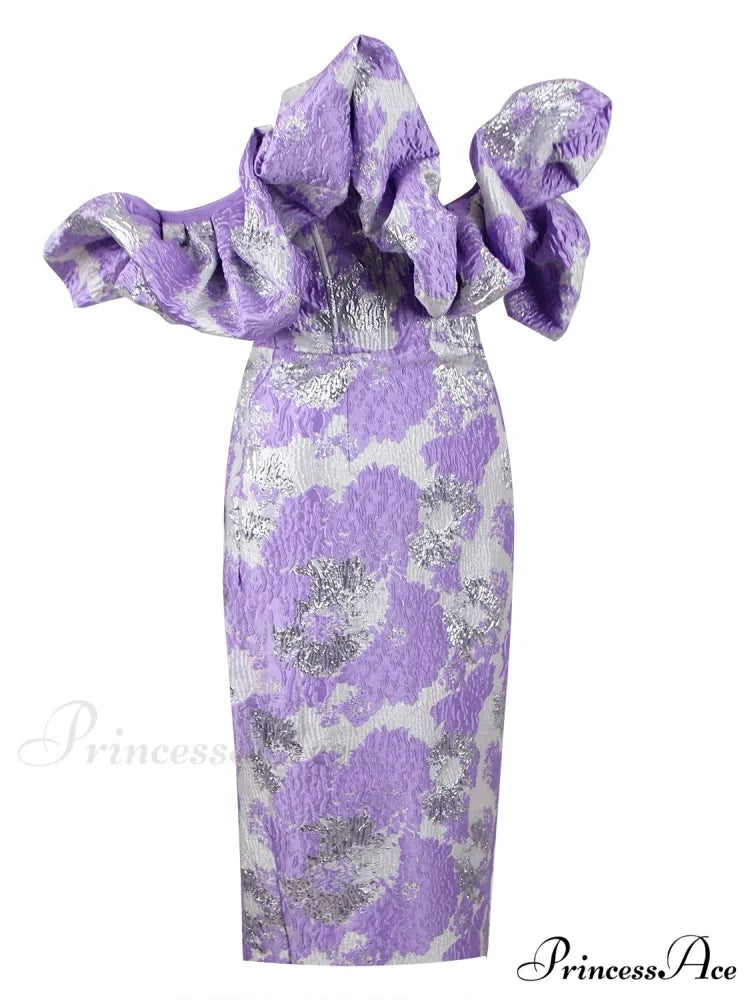 Party Dress Women Purple Bodycon Dress