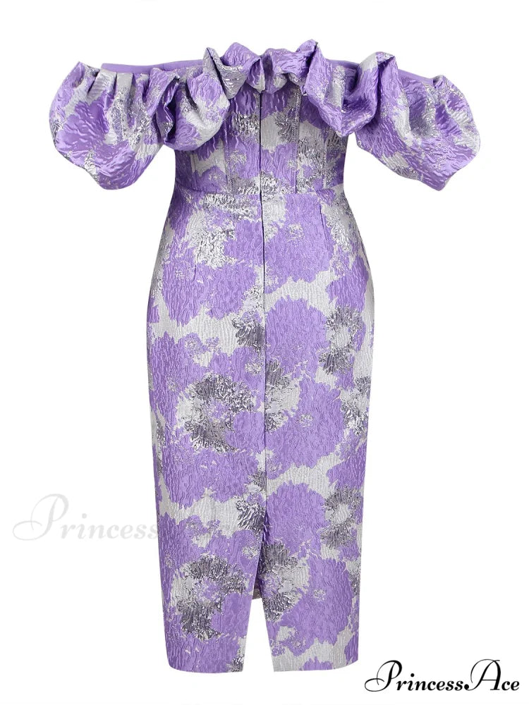 Party Dress Women Purple Bodycon Dress