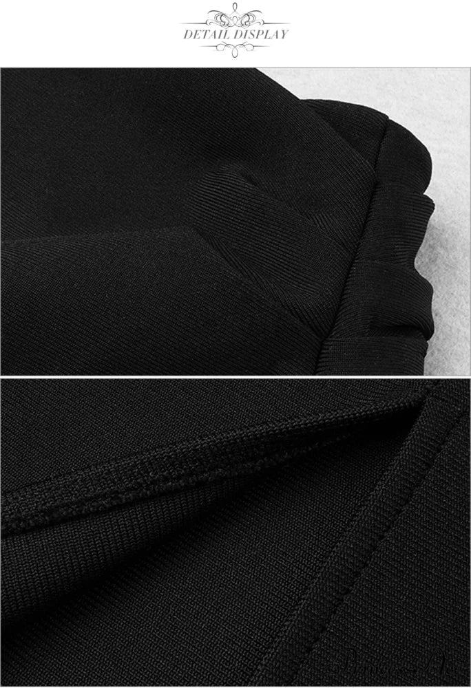 Party Gown Bandage Evening Sleeveless Black Warm-Season Club Sexy Shoulder - Celebrity Women’s One Bodycon Dress