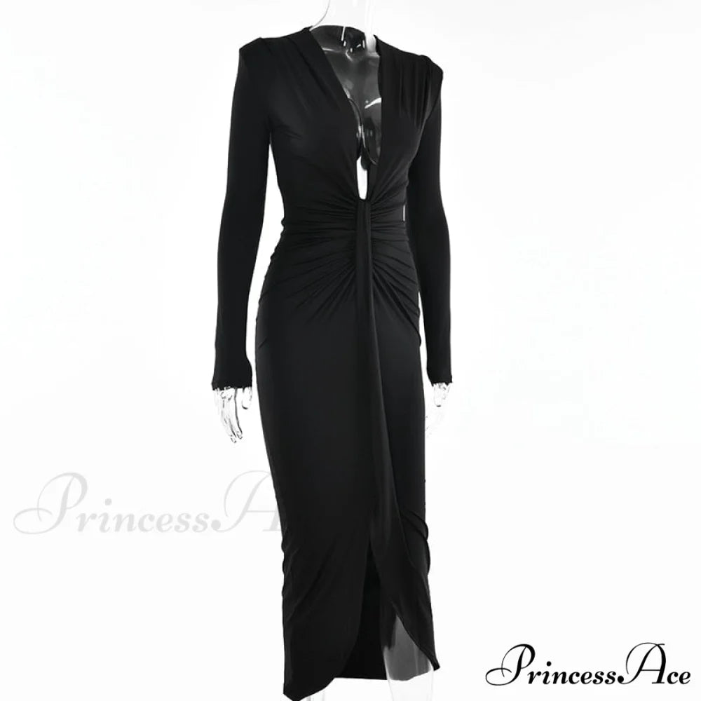 Party Robe Bodycon Deep V Neck Bandage Ladies Dress