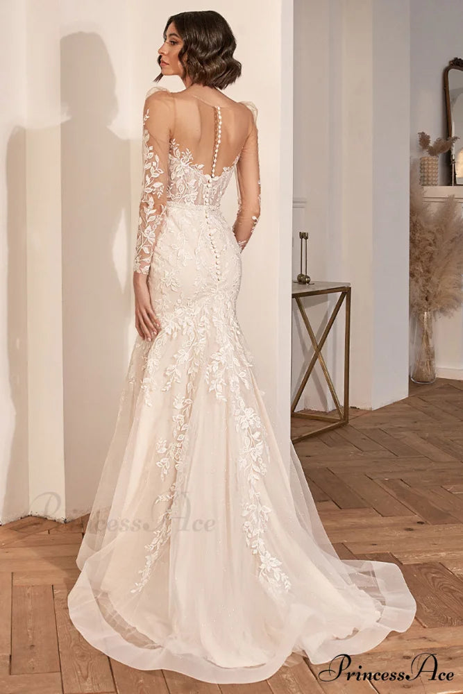 Passionate Love Graceful Mermaid Wedding Dress
