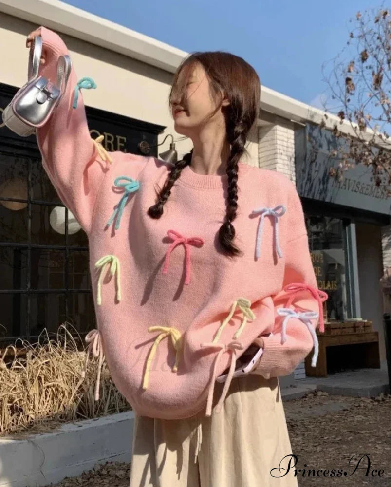 Pastel Elegant Bow Sweater
