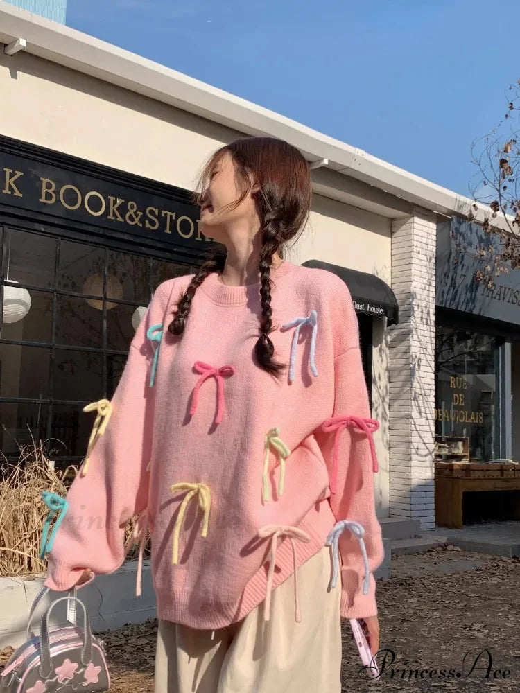 Pastel Elegant Bow Sweater