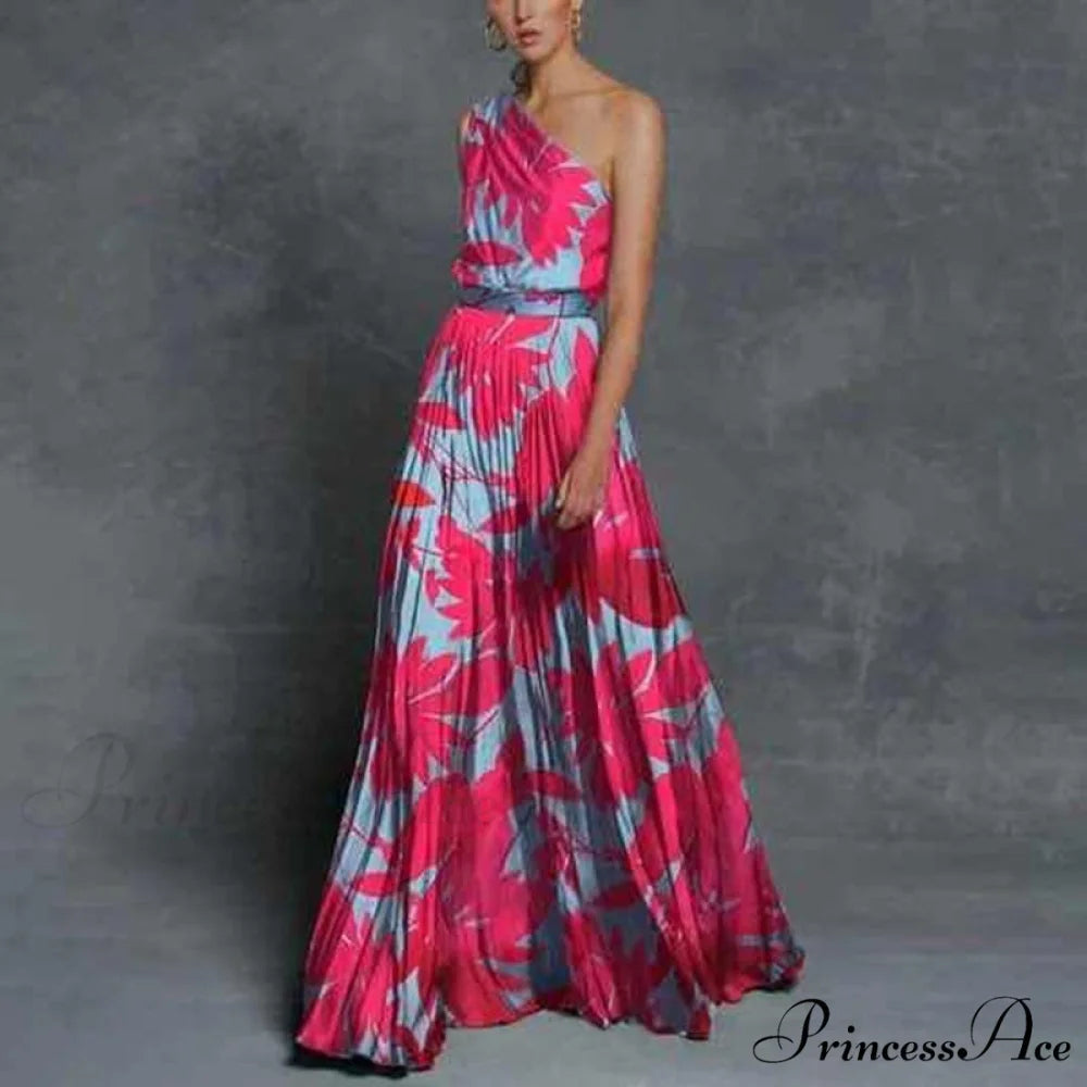 Patchwork Black Club Party High Night One Women’s Gown Off - Street Shoulder Dress red / S