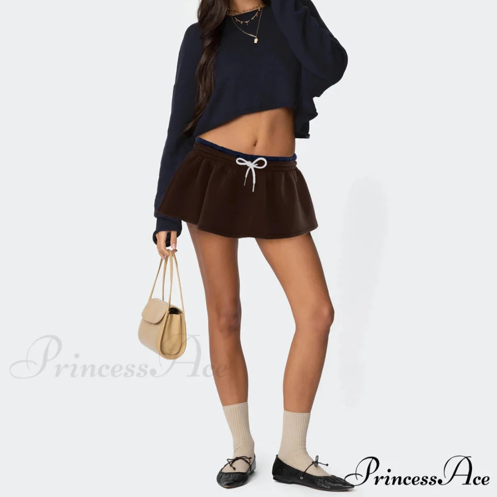 Patchwork Cinched Beach Skirt skirts-250223