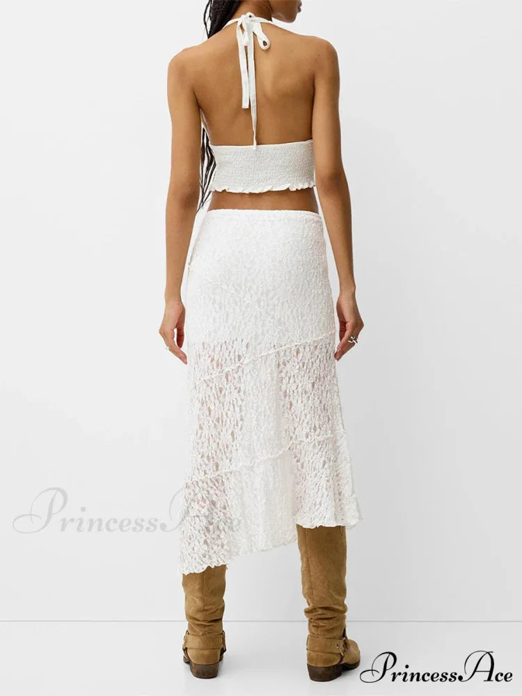 Patchwork Low Waist Summer Long Skirt Informal Skirt skirt-250126