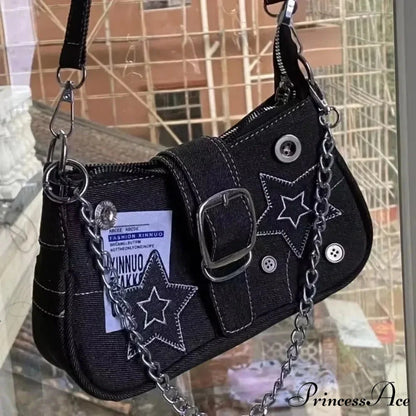 Pattern Canvas Underarm Shoulder Bag shoulder-250126