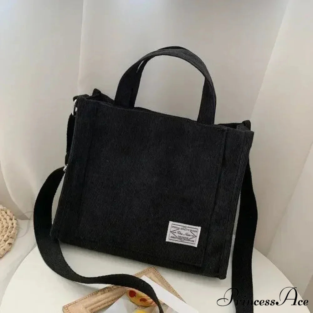 Pattern Canvas Underarm Shoulder Bag Black2 shoulder-250126