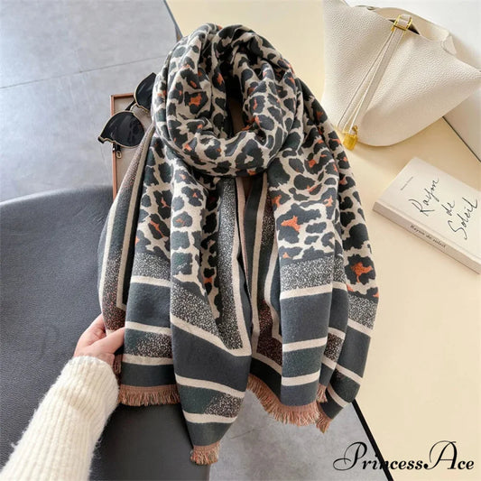 Pattern Cashmere Winter Scarf scarf-241228