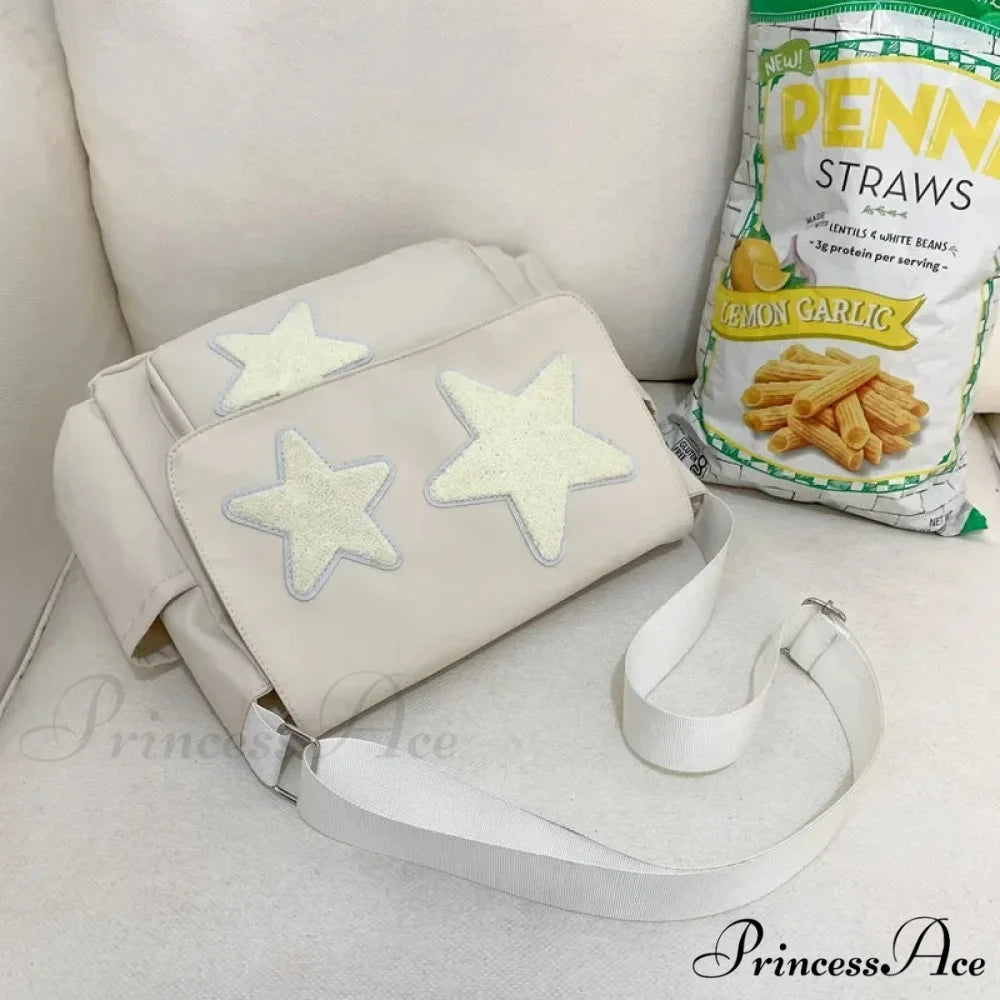 Pattern Y2K Informal Tote Shoulder Crossbody White crossbody-250126