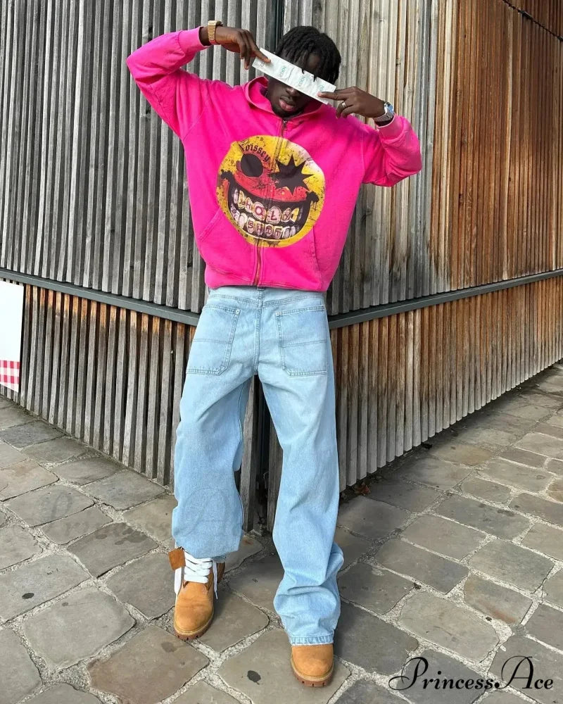 Pattern Zipper Hoodie hoodies-241228