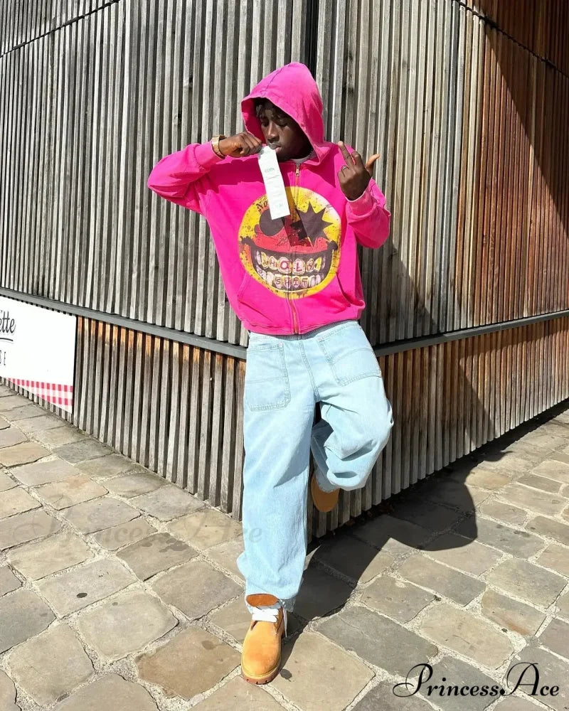 Pattern Zipper Hoodie hoodies-241228