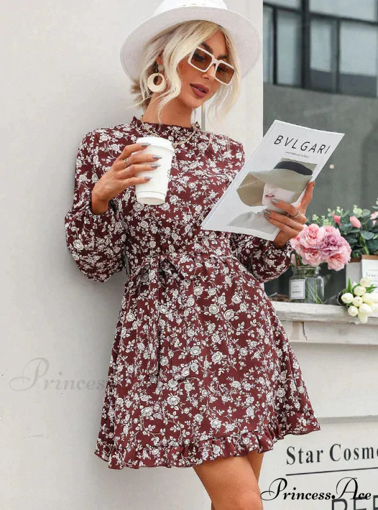 Patterned Arm Folded Lace Long with Gown Round Neck