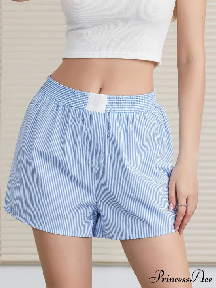 Patterned Baggy Wide Leg Relaxation Short short-250223