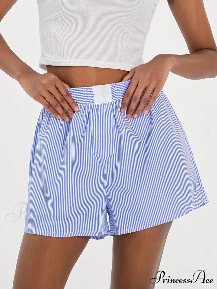 Patterned Baggy Wide Leg Relaxation Short short-250223