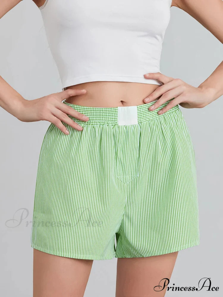 Patterned Baggy Wide Leg Relaxation Short short-250223