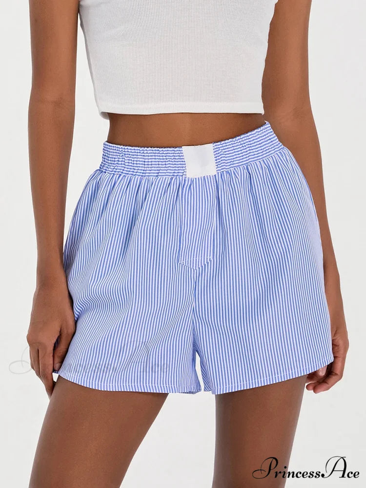 Patterned Baggy Wide Leg Relaxation Short short-250223