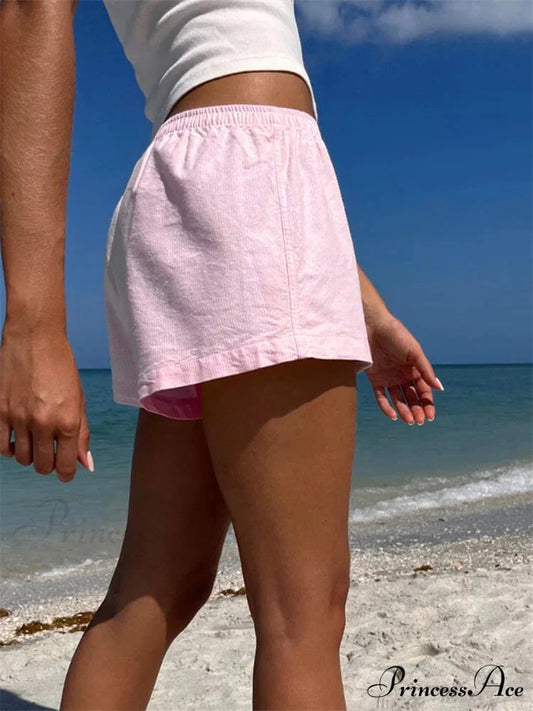 Patterned Button Baggy Sleepwear Short short-250223