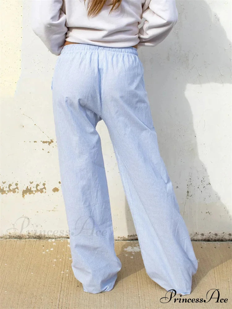 Patterned Cinched Relaxed Straight Warm-weather Pant pant-250223