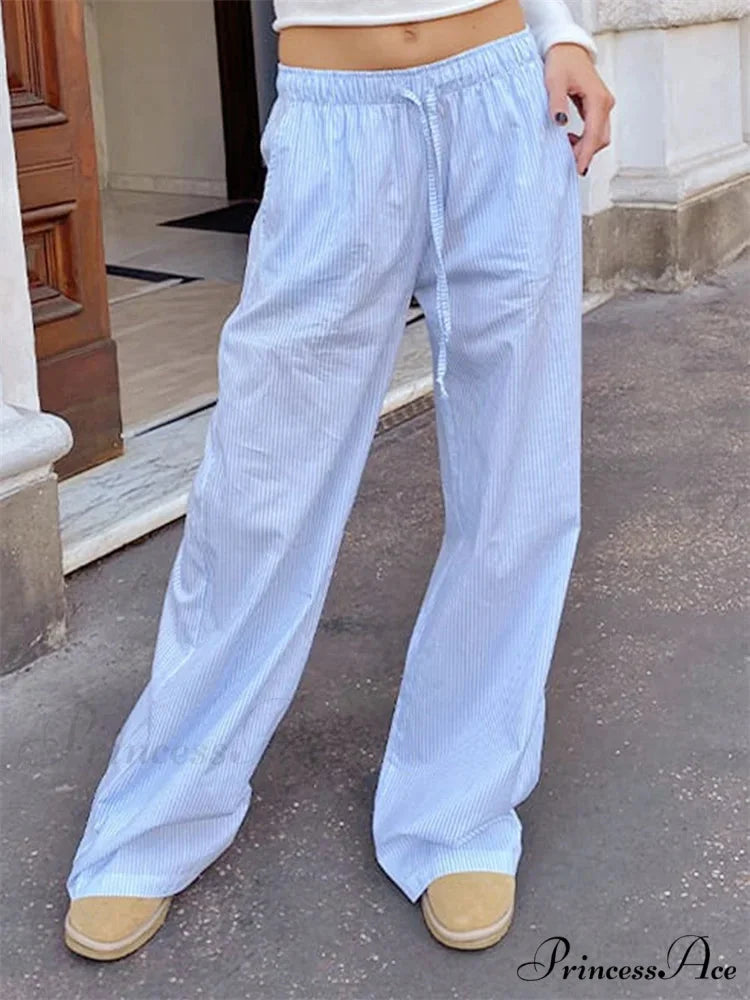 Patterned Cinched Relaxed Straight Warm-weather Pant pant-250223