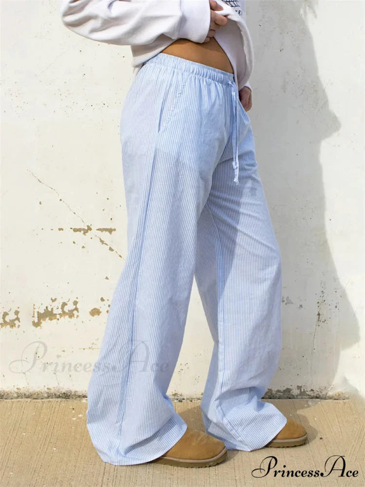 Patterned Cinched Relaxed Straight Warm-weather Pant pant-250223