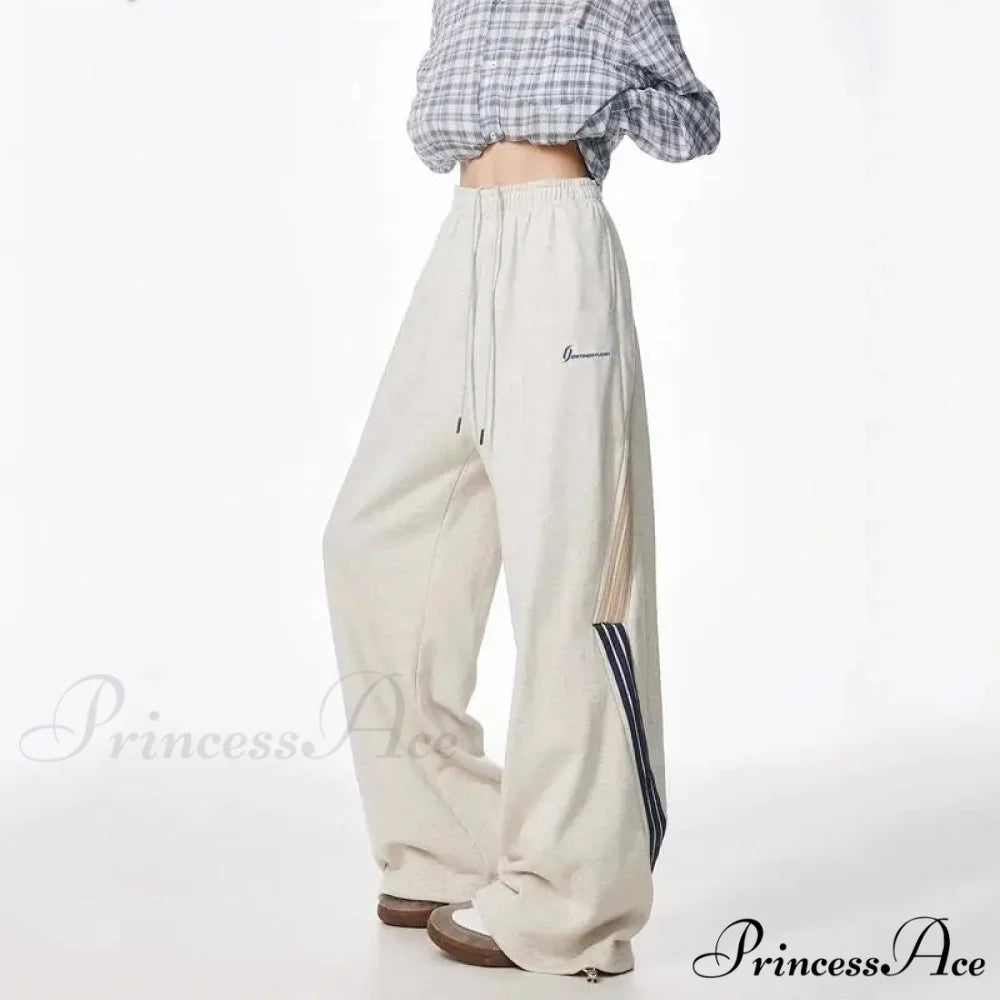 Patterned Cinched Retro High Rise Trousers GRAY / M pants-241228