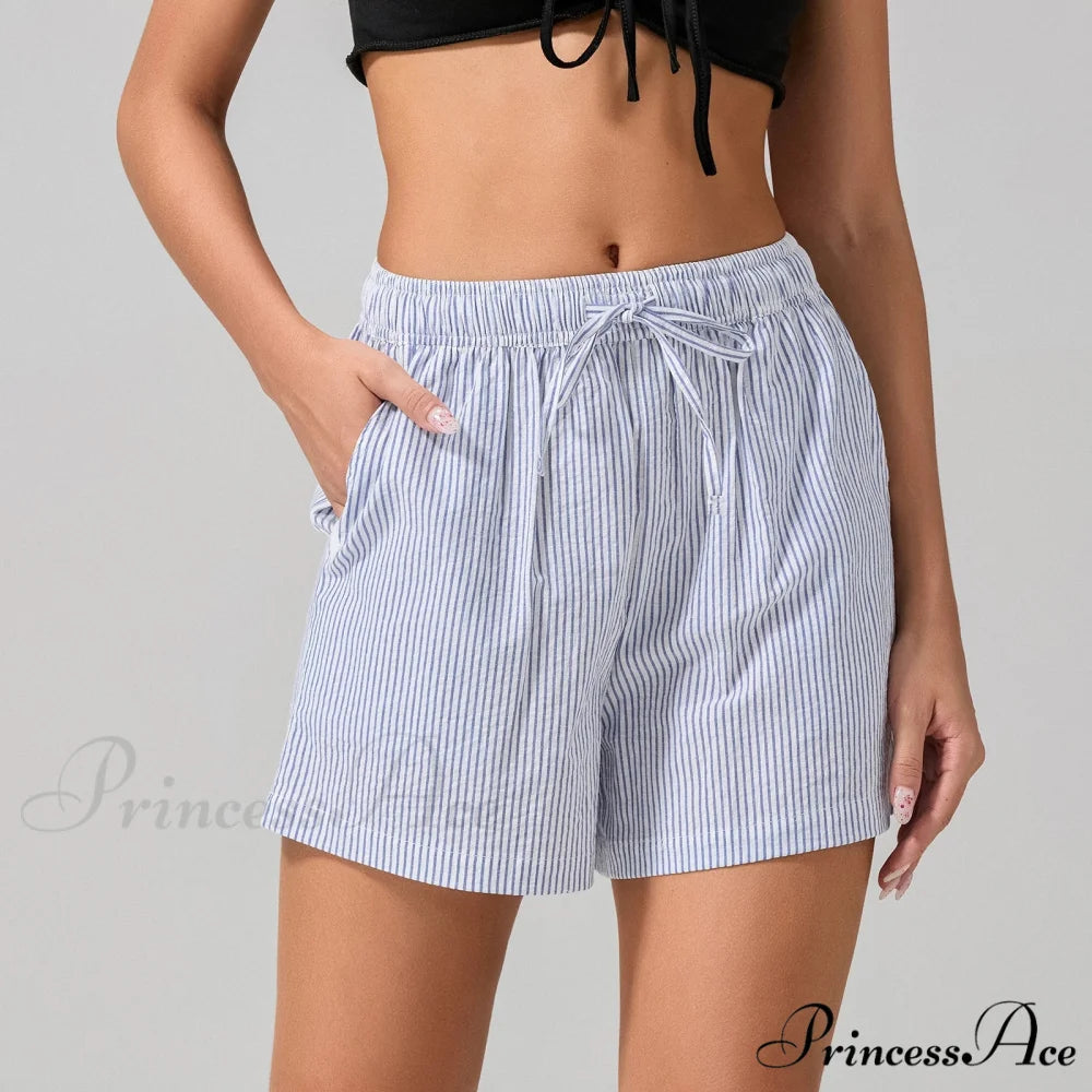Patterned Cinched Wide Leg Short short-250223