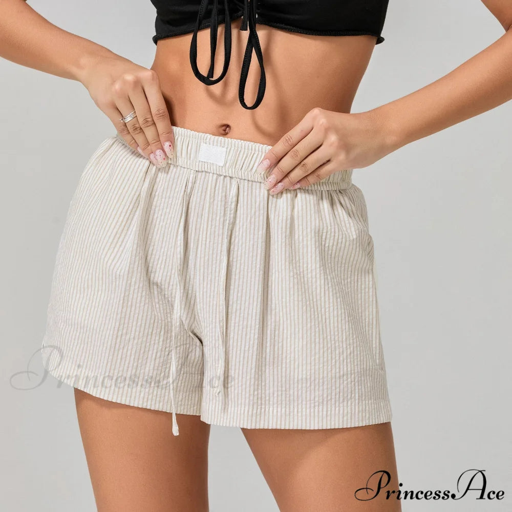 Patterned Cinched Wide Leg Short white / XS short-250223