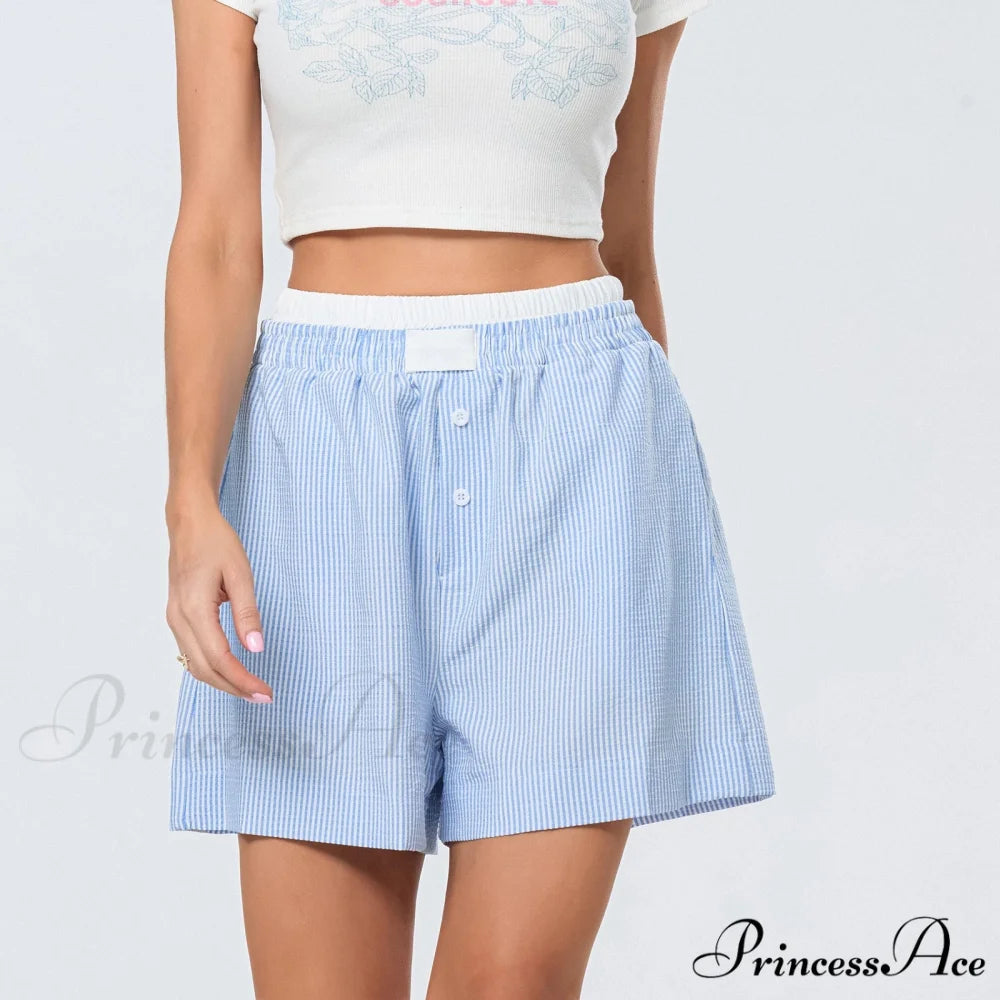 Patterned Dual-Layered Sleepwear Short