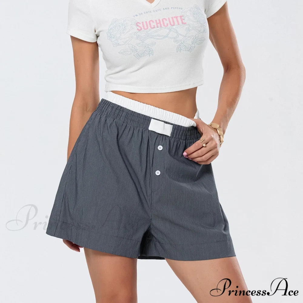 Patterned Dual-Layered Sleepwear Short