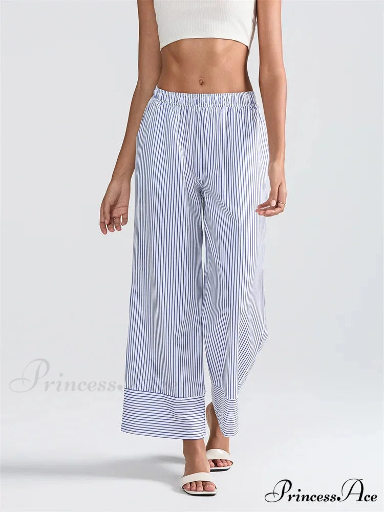 Patterned High Rise Wide Leg Pocket Pant LIGHTPRUPLE / S pant-250223